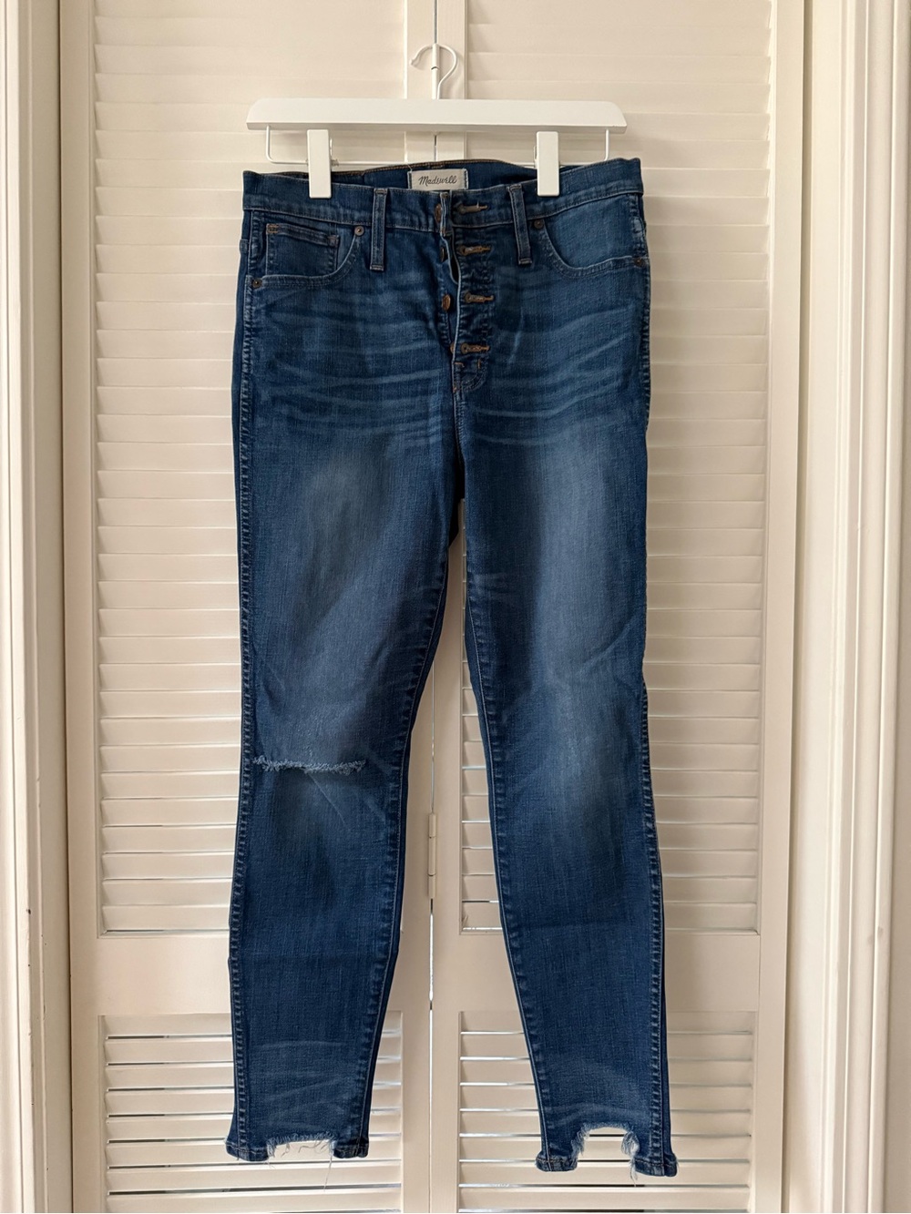 Madewell Indigo Button-Fly Skinny Jeans